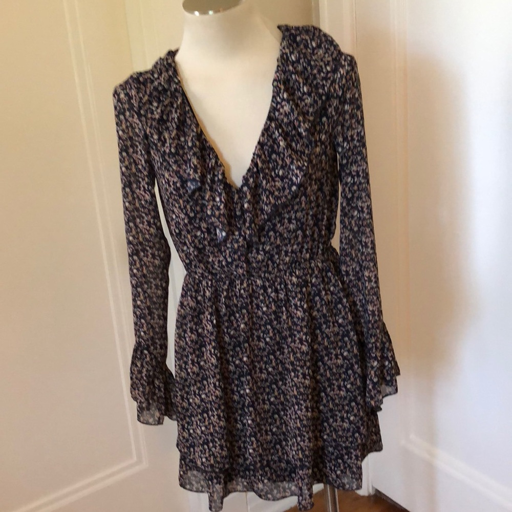 Urban Outfitters floral ruffle dress size XS